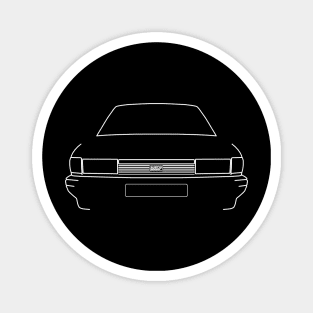 Austin Maestro classic 1980s British saloon car white outline graphic Magnet